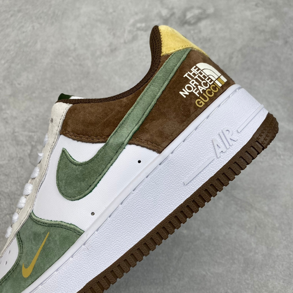 The North Face x Gucci x Nike Air Force 1 07 Low Cut Casual Sneakers Flat Sport Shoes for Men Women