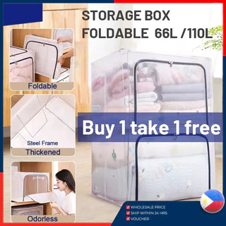 Foldable Storage Box Organizer Waterproof Storage Bag Foldable Steel Shelf  For Quilt Clothes