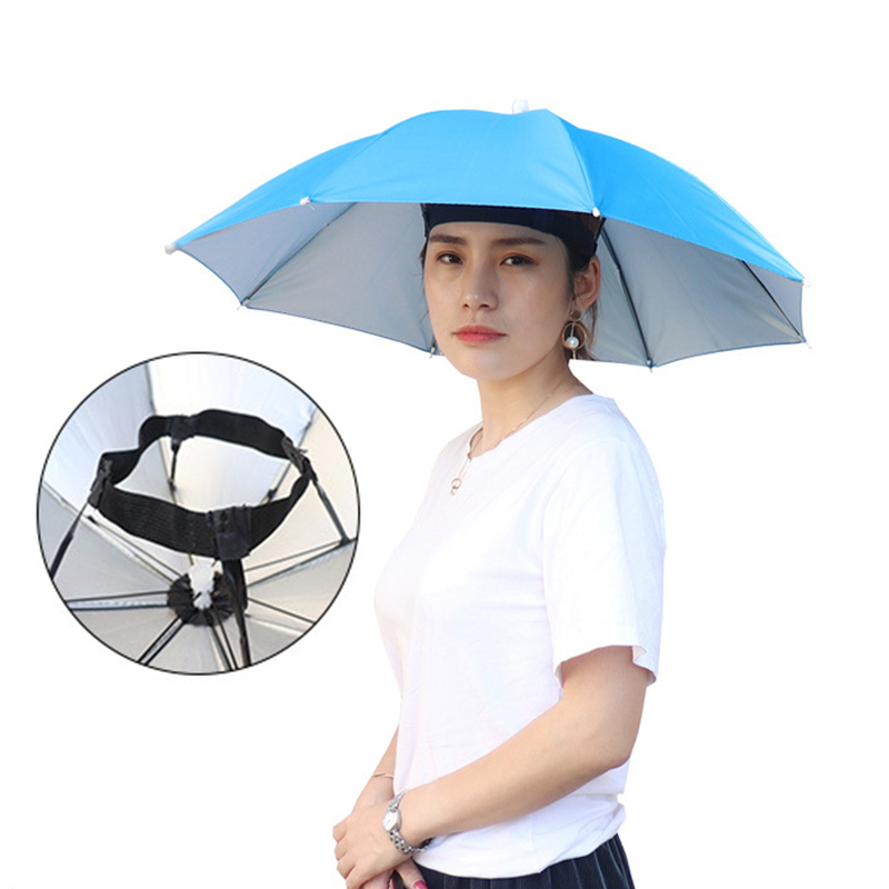 Umbrella Hat Portable Head Umbrella Anti Rain Outdoor Travel Fishing Anti Sun Umbrellas Hat