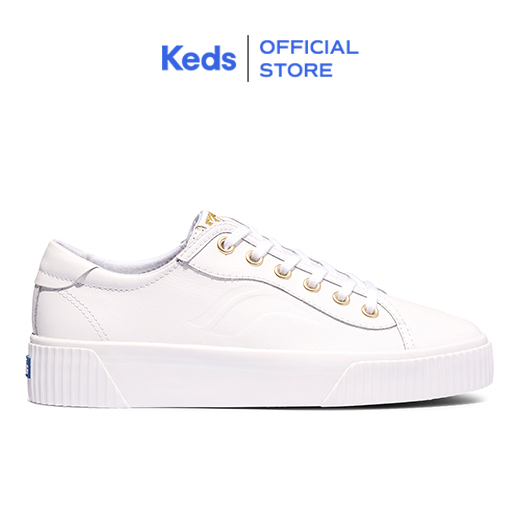 Keds Crew Kick Alto Leather Women's Leather Sneakers (White) WH64602