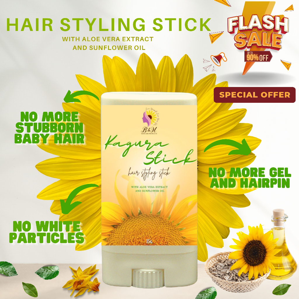 B&H HAIR STYLING STICK KAGURA with Aloe Vera & Sunflower Oil HAIR WAX