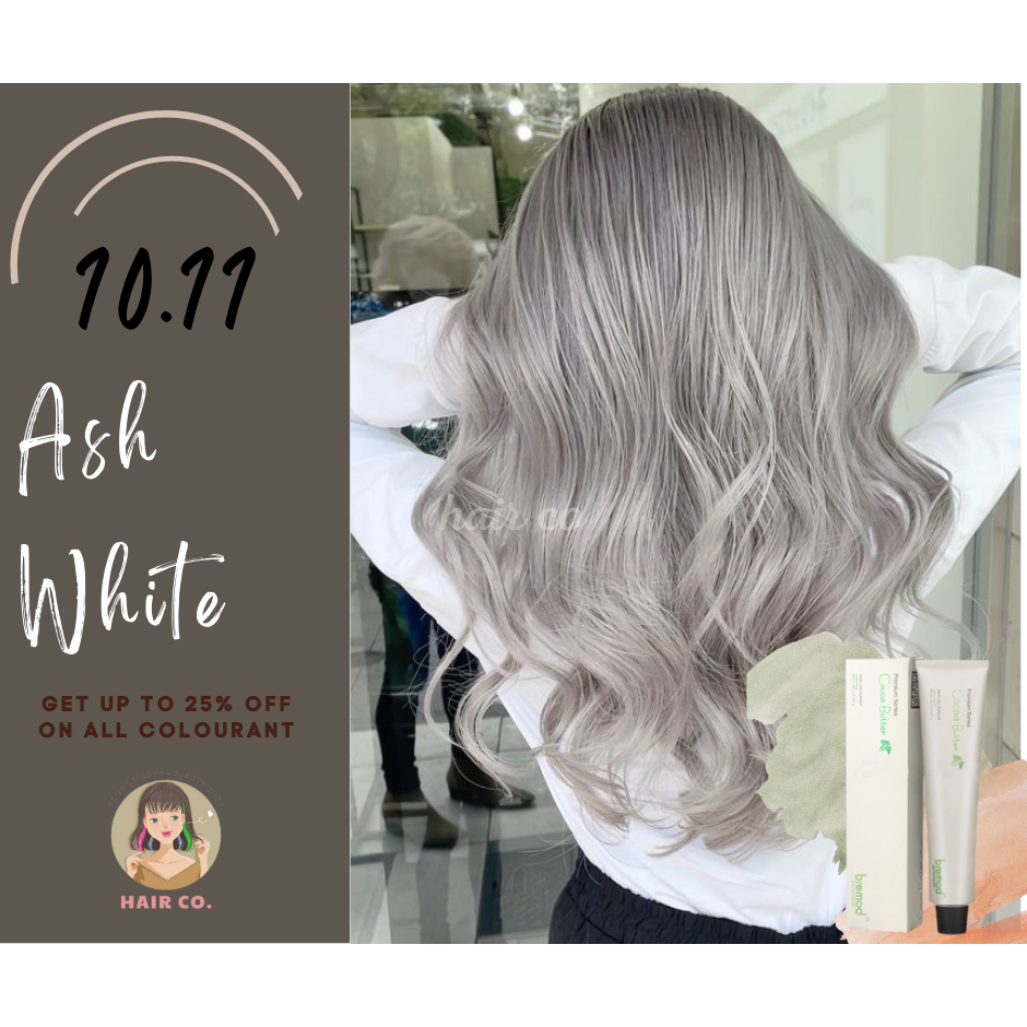 BREMOD PREMIUM COCOA BUTTER HAIR COLOR 10.11 ASH WHITE (100ML) Shopee
