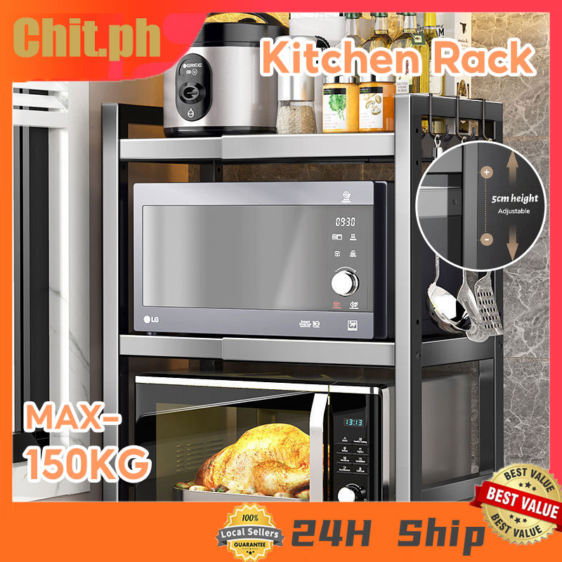CHIT 1/2Tier Kitchen Rack Microwave Oven Rack Height Expandable and