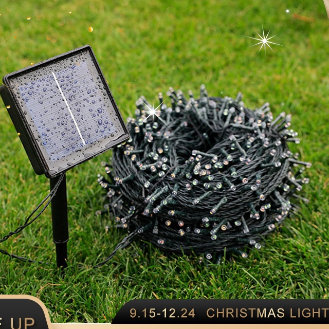 500L & 1000L GREEN WIRE SOLAR CHRISTMAS LIGHT Shopee Philippines