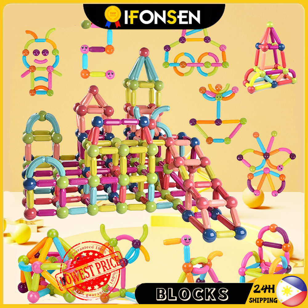 216Pcs Magnetic Sticks Building Blocks Educational Toys For Kids ...