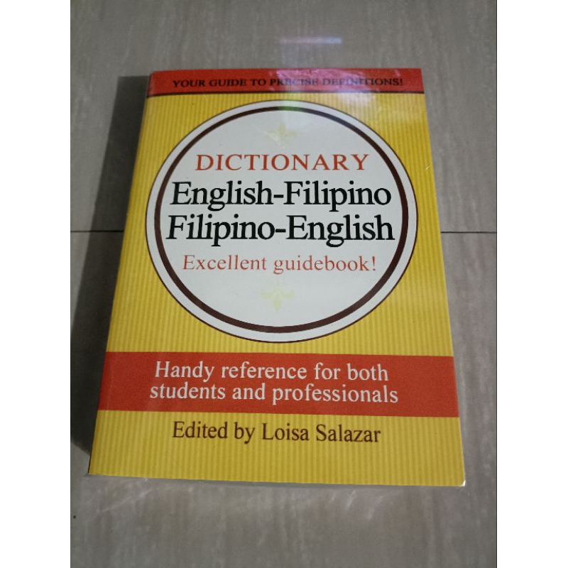 Dictionary EnglishFilipino FilipinoEnglish (Salazar) Shopee Philippines