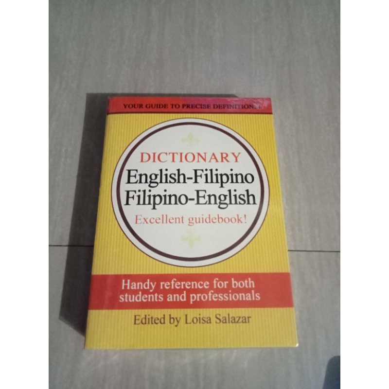 Dictionary EnglishFilipino FilipinoEnglish (Salazar) Shopee Philippines