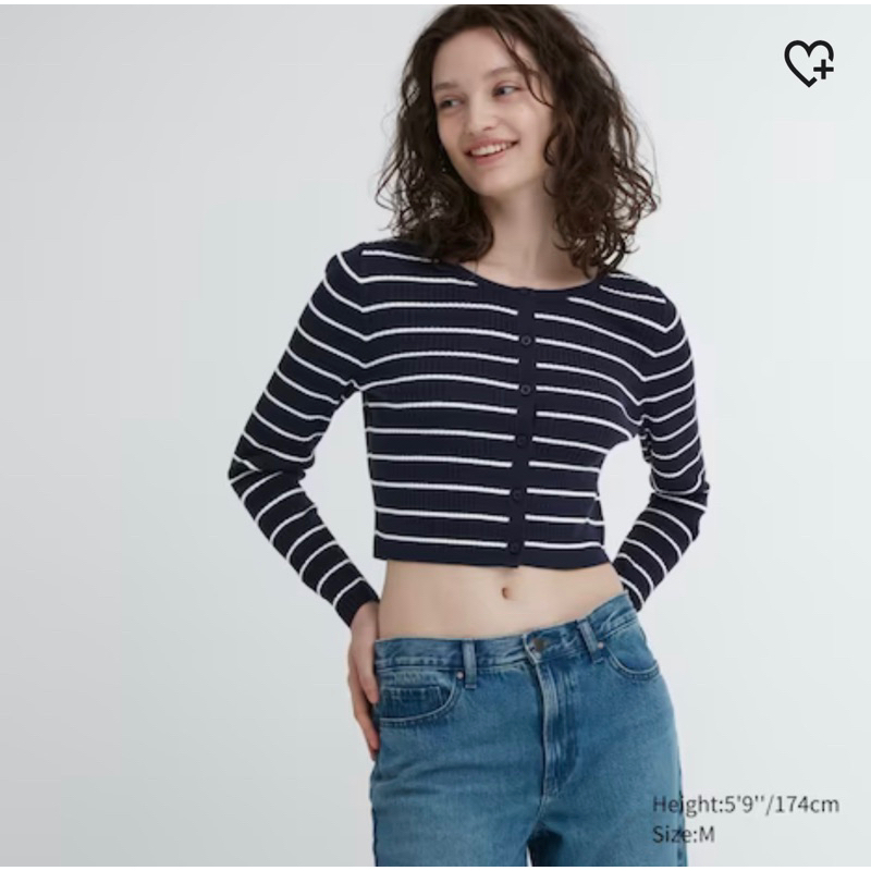 Brand New Auth Uniqlo UV Protection Crew Neck Cropped Cardigan Shopee