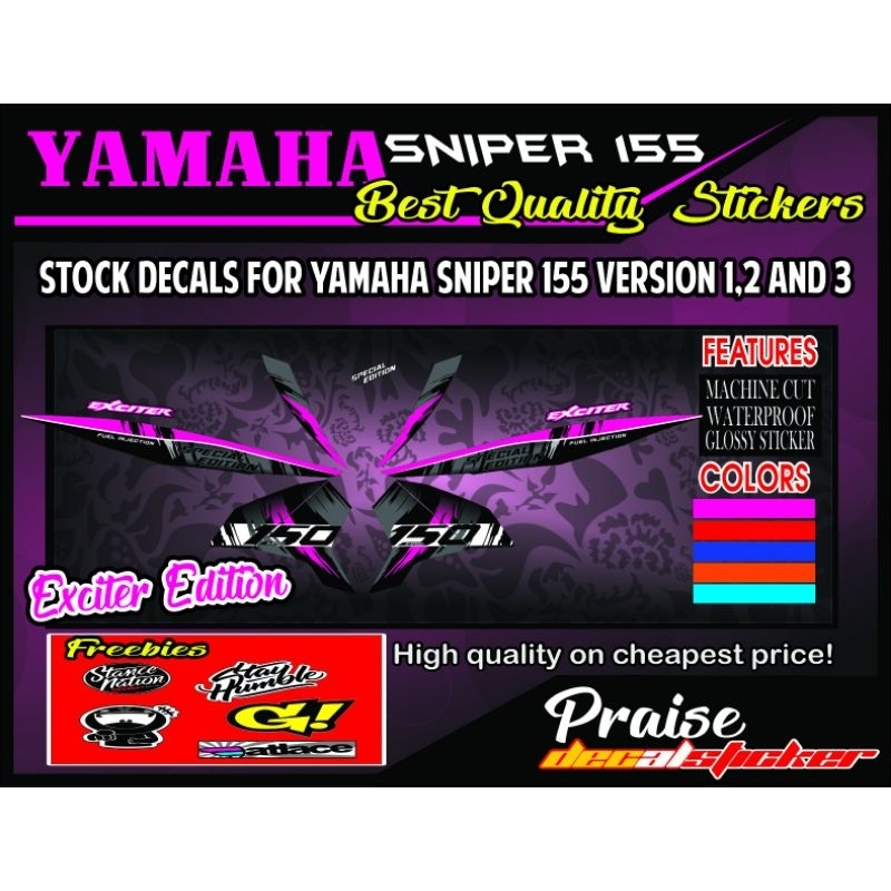 Stock decals for Sniper 150 Exciter Edition | Shopee Philippines