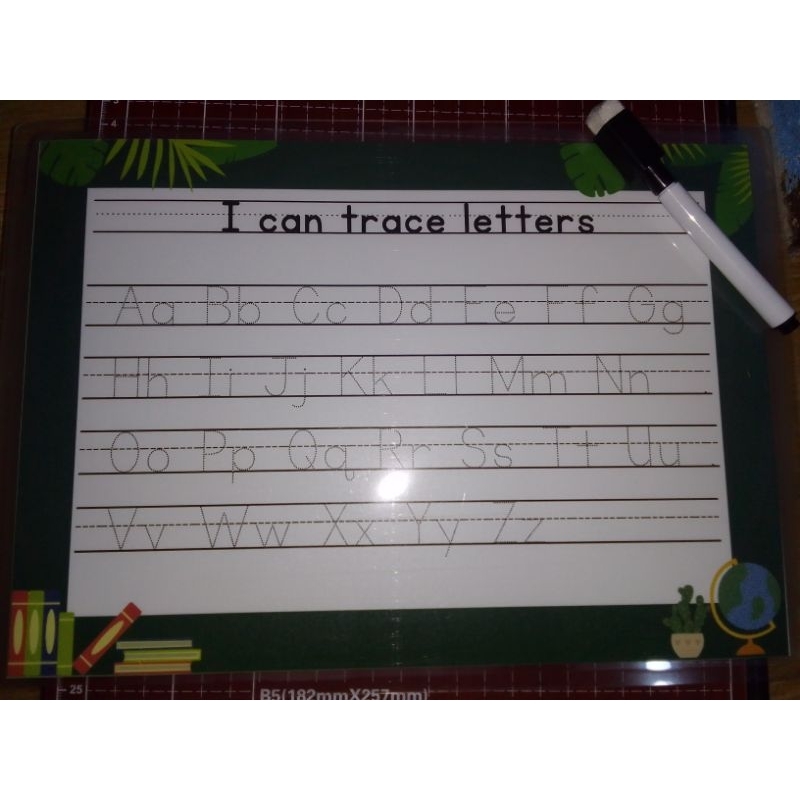 Laminated Tracing Letters (Reusable) with Free Marker Shopee Philippines