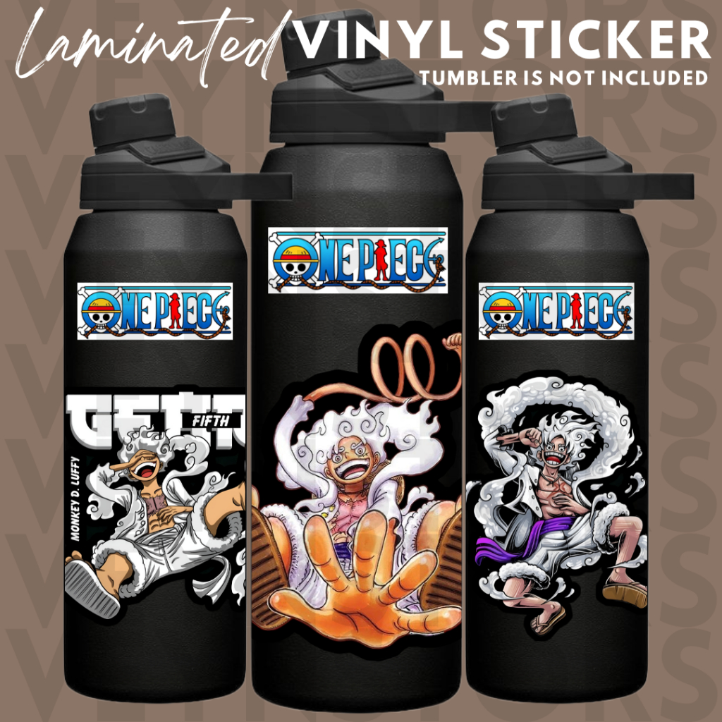 ONE PIECE LUFFY GEAR 5TH SUN GOD NIKA LAMINATED VINYL STICKER (BATCH 2 ...