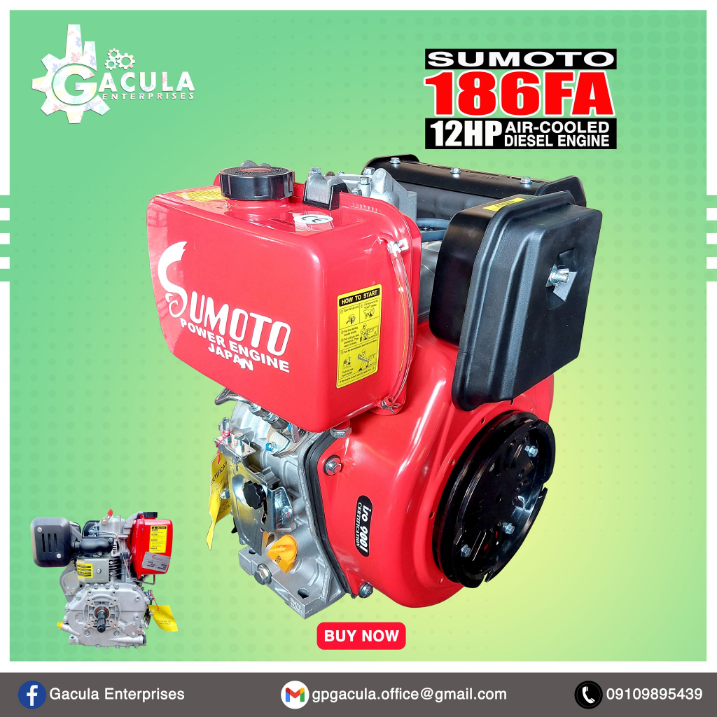 High Speed Air Cooled Diesel Engine 12hp 186FA By Sumoto | Shopee ...