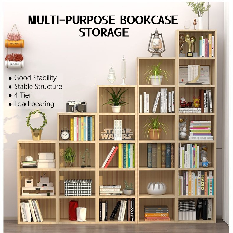 4 Tier Bookshelf/Multipurpose Rack Book/4 Layer Utility Cabinet ...