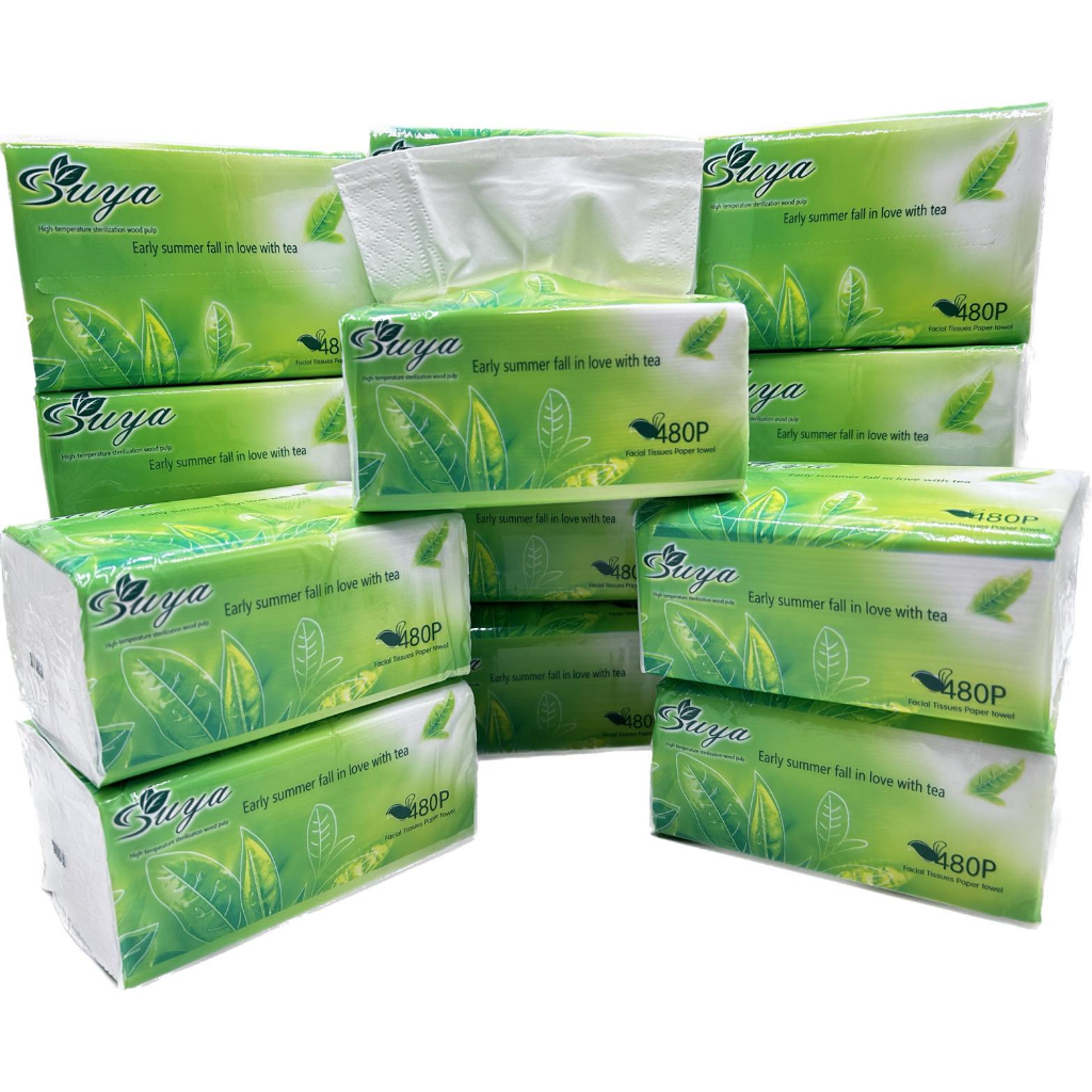 1pack (8pcs) SUYA Organic green tea Facial Tissue Paper Towel Sheets ...