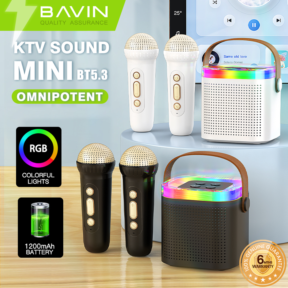 BAVIN BM13 Karaoke Speaker Wireless Bluetooth Portable 5.3V HiFi Audio ...