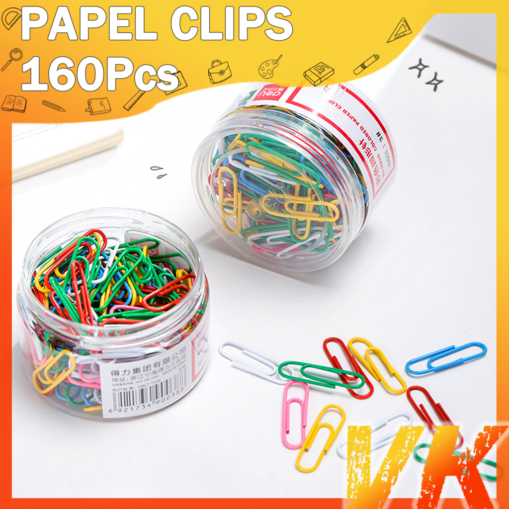 VK Costeffective 160PCS/Set Paper Clips School Supplies Office