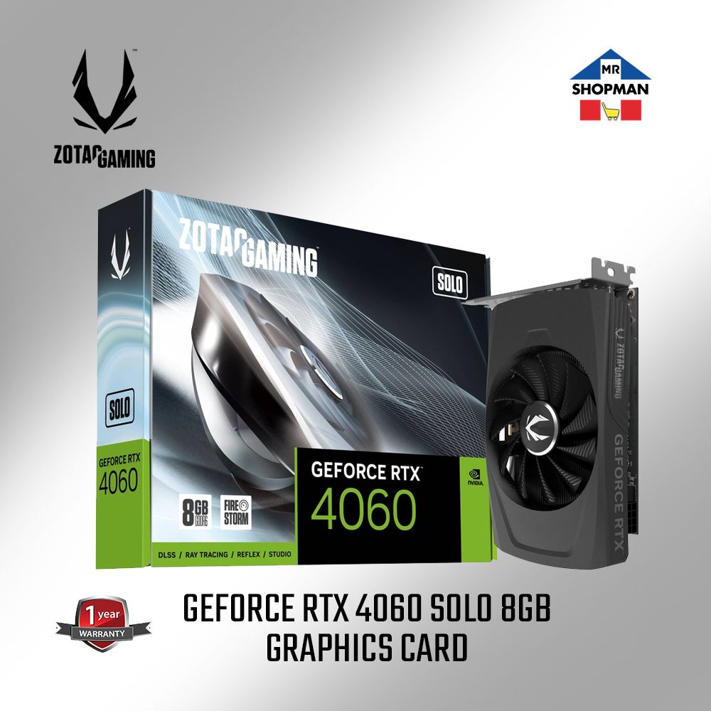 ZOTAC GAMING GeForce RTX 4060 8GB SOLO Graphics Card GPU | Shopee ...