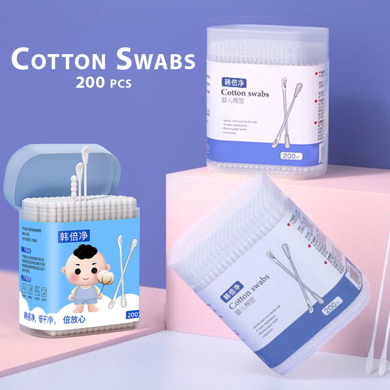 Double-headed Baby Cotton Swab 200Pcs/Pack multipurpose Cotton Buds ...