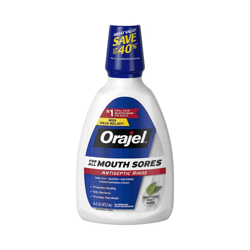 Orajel Antiseptic Mouth Sore Rinse For Canker Sores & Gum Irritation, 473ml Shopee Philippines