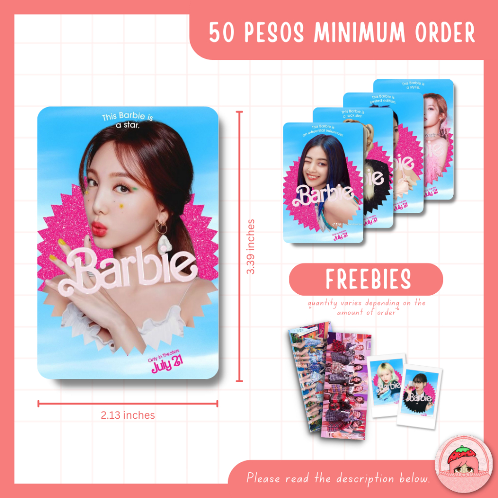 TWICE BARBIE EDIT ALBUM PC PHOTOCARD UNOFFICIAL FANMADE PRINT LOMO K ...