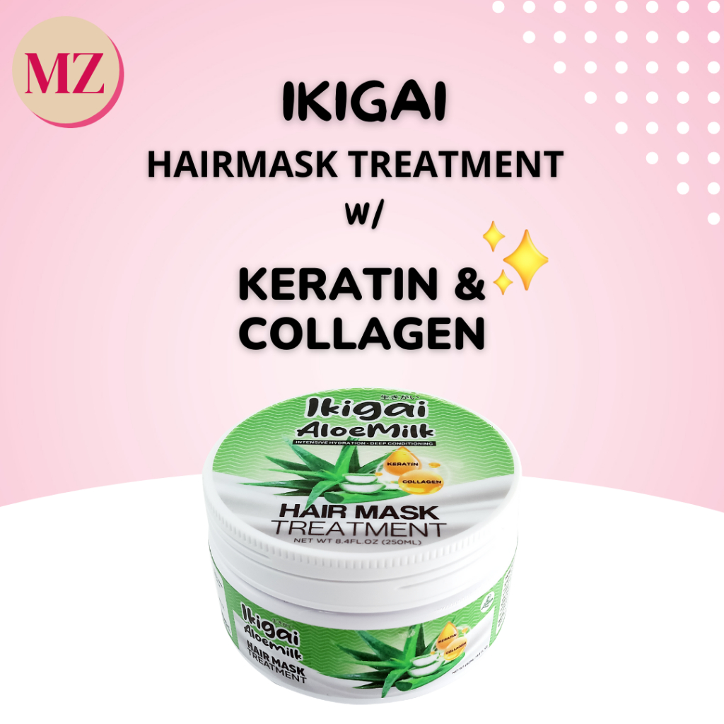 1 pc Ikigai Aloevera Milk Hair Mask Treatment Straightening Hair Growth
