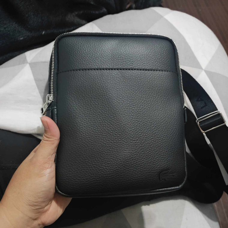 Authentic Lacoste Men's Leather Crossbody Bag...(US) Shopee Philippines