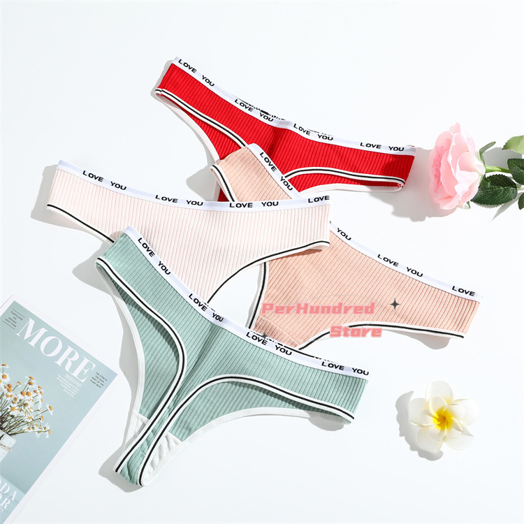 Mixed Color B 6Pcs/Set Xs-L Womeny Thong Panties Pack Lingerie 6