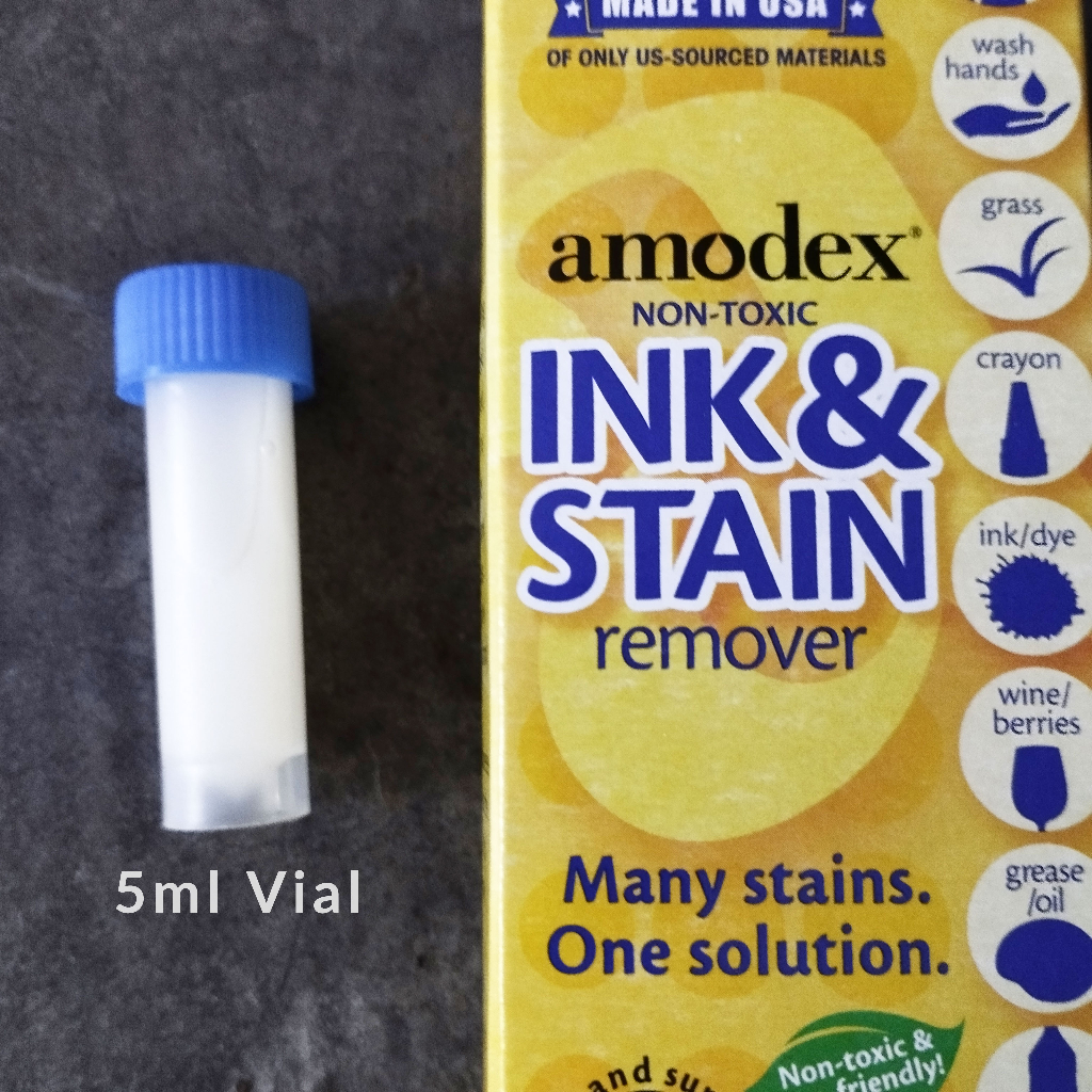 AMODEX Stain / Ink Remover 5ml Vial Sample Shopee Philippines