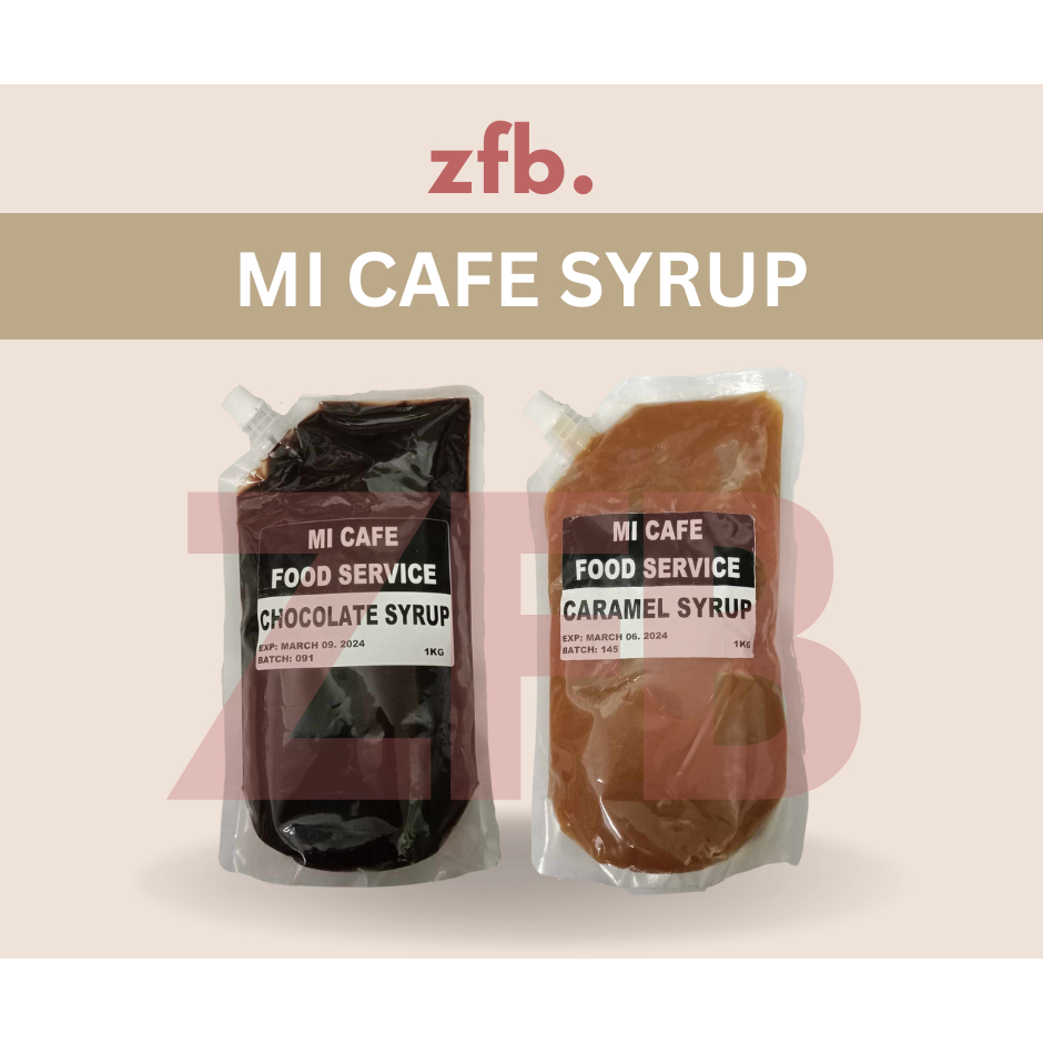Mi Cafe Syrup Caramel 1kg/Chocolate syrup 1kg Shopee Philippines
