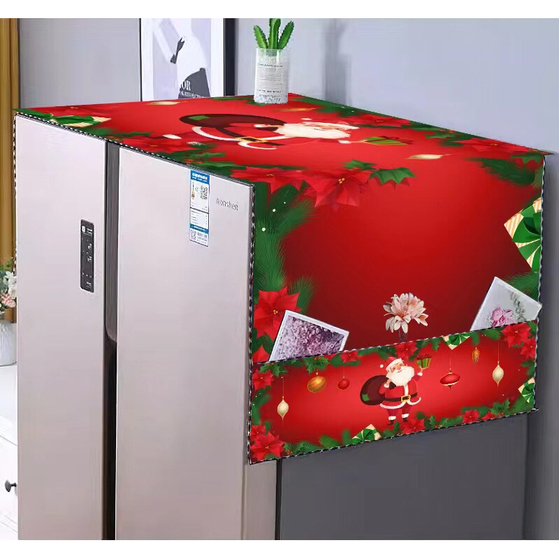 Ref Cover / Refrigerator Cover Christmas Design Shopee Philippines