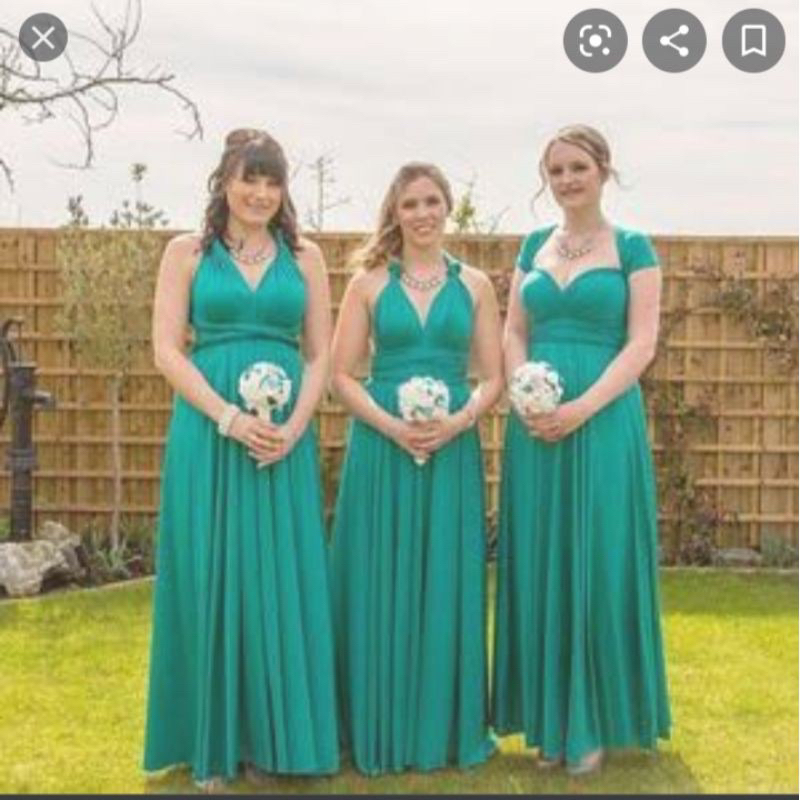 TURQUOISE GREEN Infinity Dress with Attached Tube Floorlength Shopee Philippines