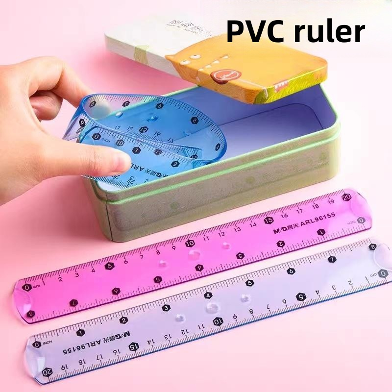 30CM Candy Color Ruler Flexible Soft Unbreakable Multifunctional ...