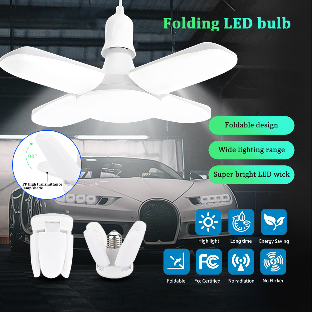 SX-60W Foldable Fan Four Blade Bulb Indoor Various Scene Light | Shopee ...