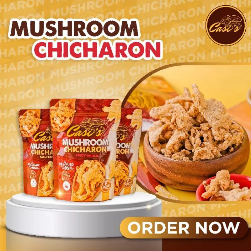 Casi's Mushroom Chicharon - Plain, Garlic, Spicy Garlic, Salted Egg ...