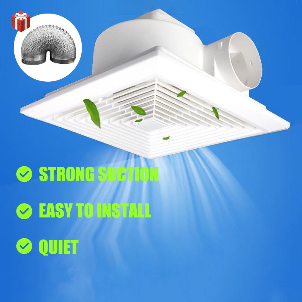 8 inch exhaust fan ceiling mute large suction louver ventilation kitchen and bathroom exhaust