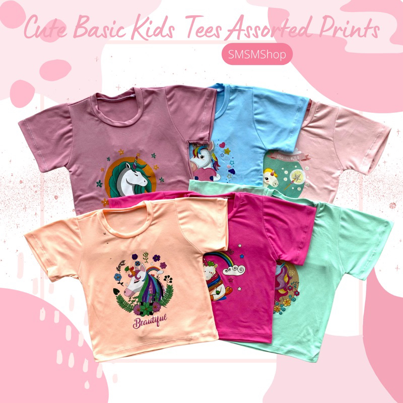 Cute Basic Kids Tees (Assorted Prints) | Shopee Philippines