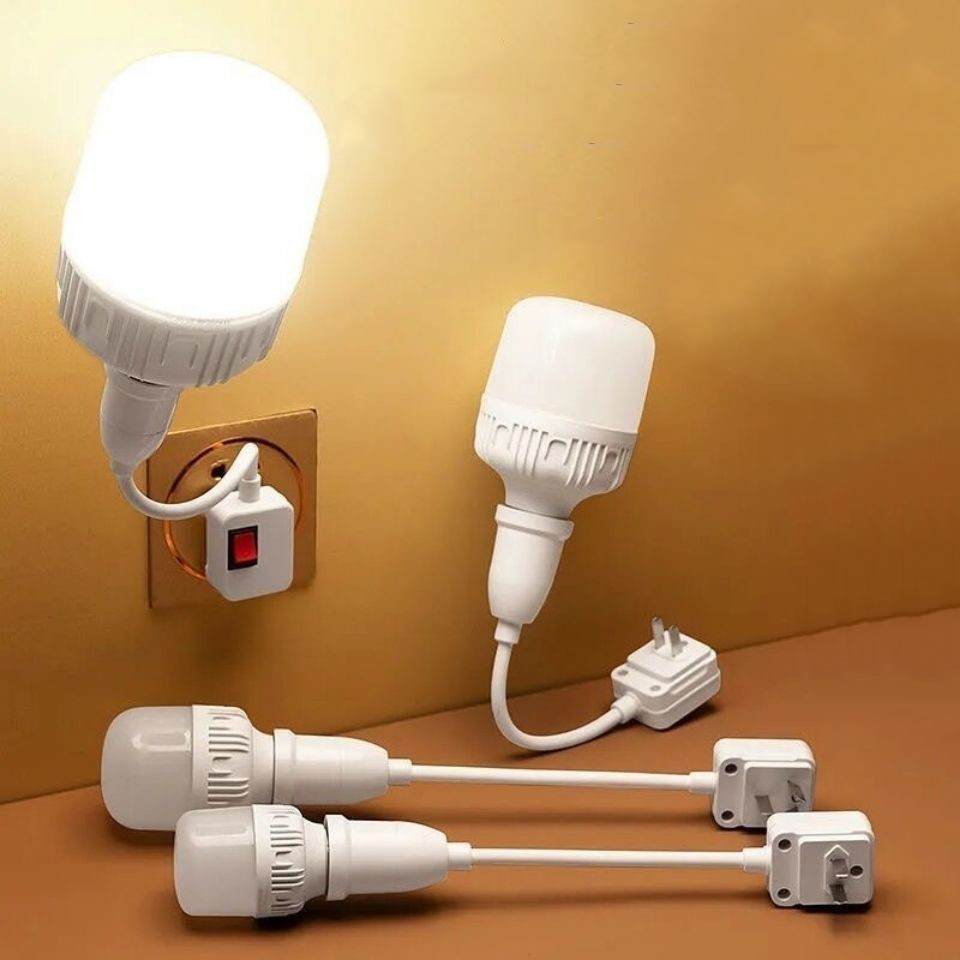 lamp Plug in Flexible Wall Light Socket Adapter E27 Lamp Bulb Extension