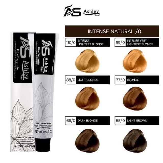ASHLEY SHINE BIO-ORGANIC HAIR COLOR 110/0 INTENSE LIGHTEST BLONDE ...
