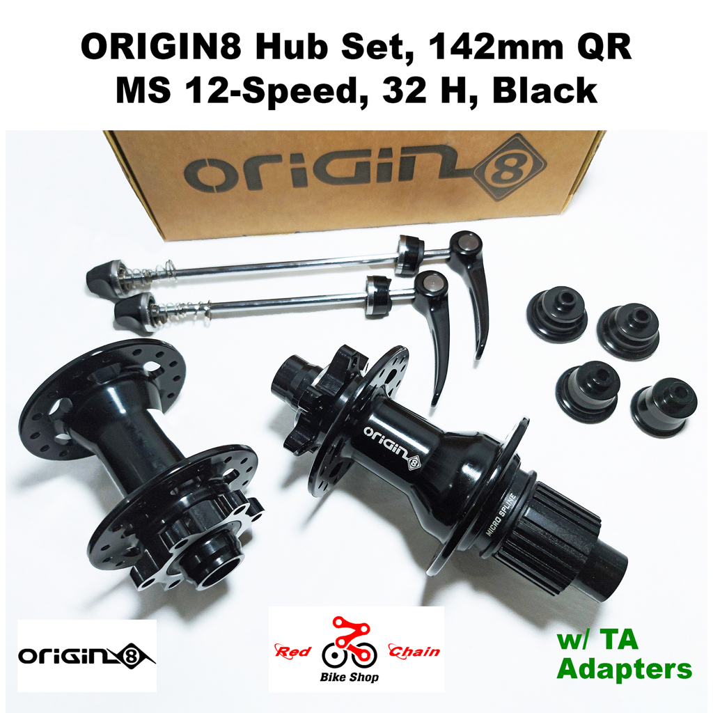 ORIGIN8 HUB SET Front Rear MICROSPLINE 12 Speed Quick Release w TA Adapters 32H Color Black Shopee Philippines