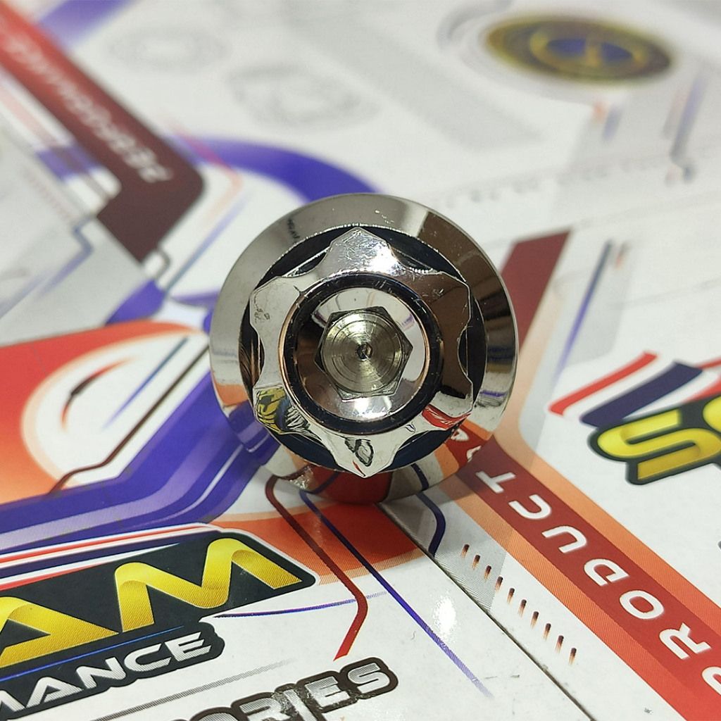 SC SIAM 4PCS STAINLESS CNC GEAR TYPE HEAD BOLT / NUT RAIDER R150 CARB ...