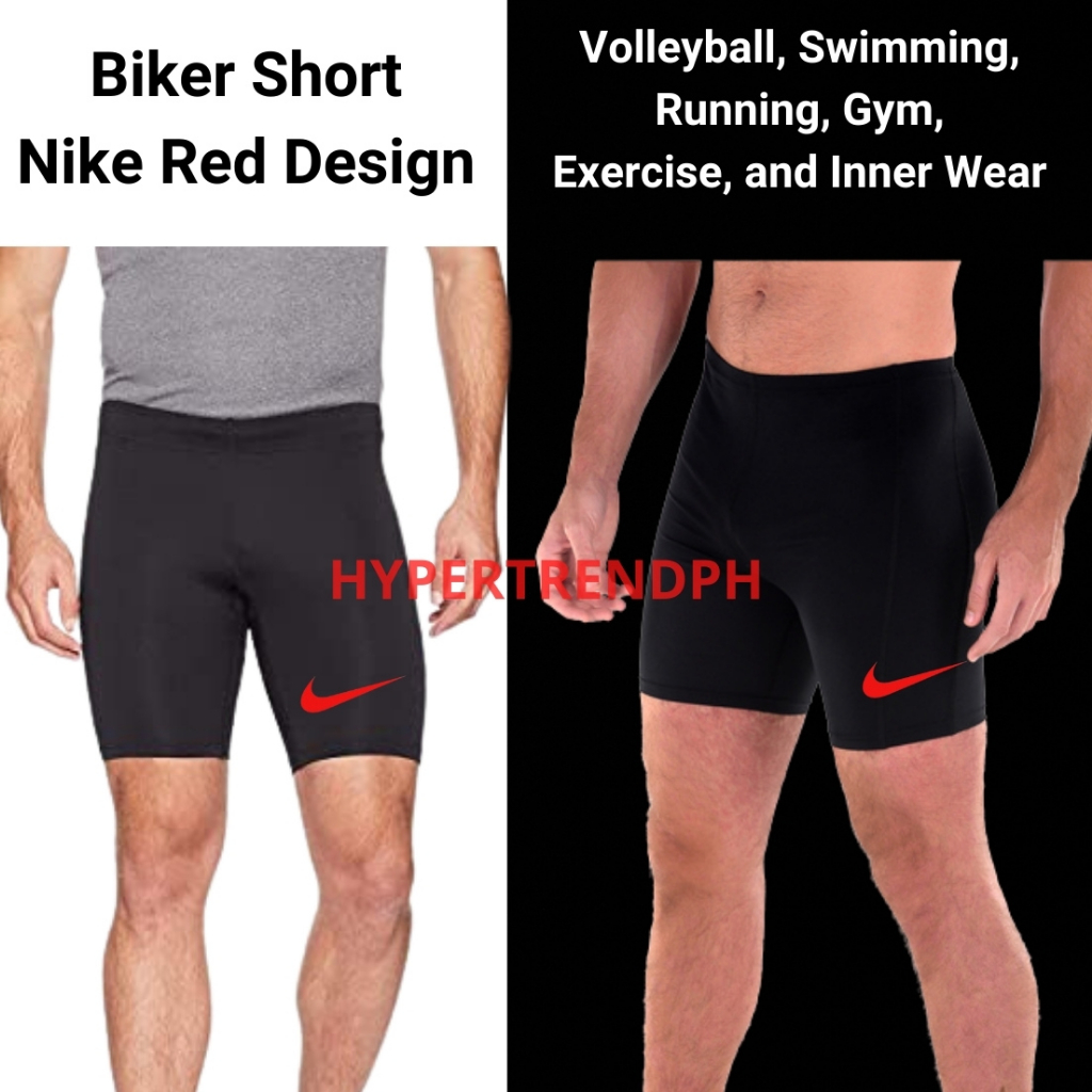 Red nike best sale biker shorts