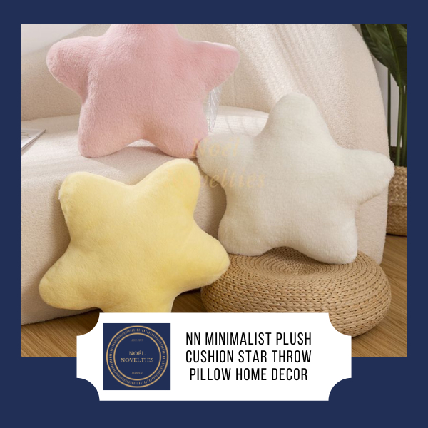 Noel Novelties Minimalist Plush Cushion Star Throw Decorative Sofa