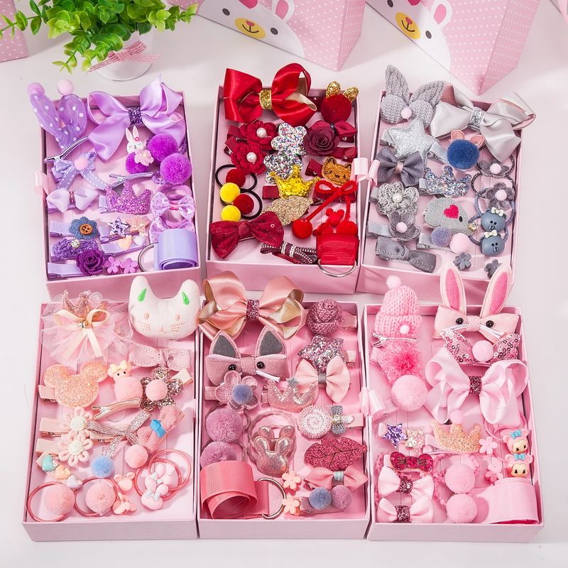 18 Pieces/Set Cute Girls Accessories Kids Hair Clip Hair Accessories Birthday Gift Gift Box