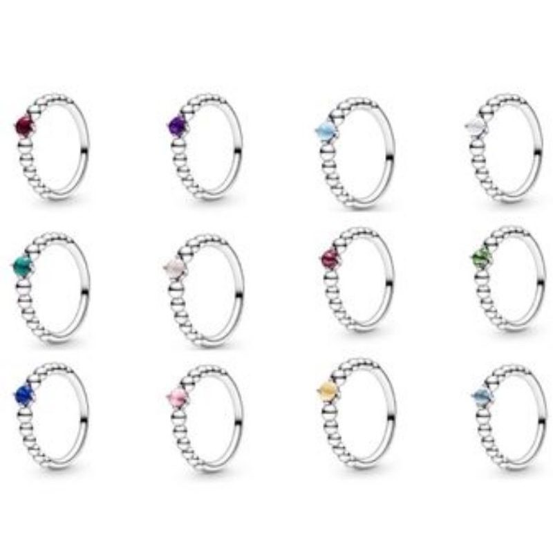 BIRTHSTONE BEADED RING 100 AUTHENTIC Shopee Philippines