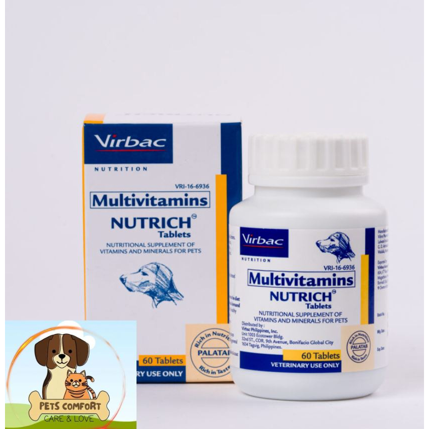 Virbac Nutrich Supplement 60 ( Pets Comfort ) | Shopee Philippines