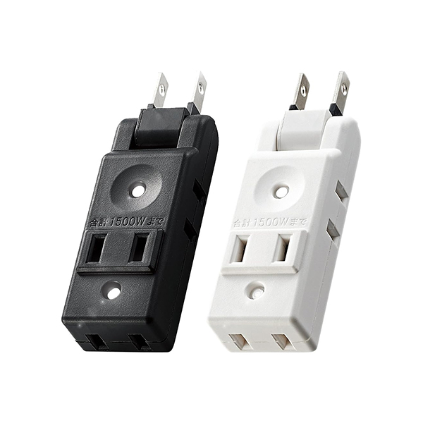 Elecom AVT-M01-24BK Power Tap, Compact, Ultra-Thin Design, 4 Outlets ...