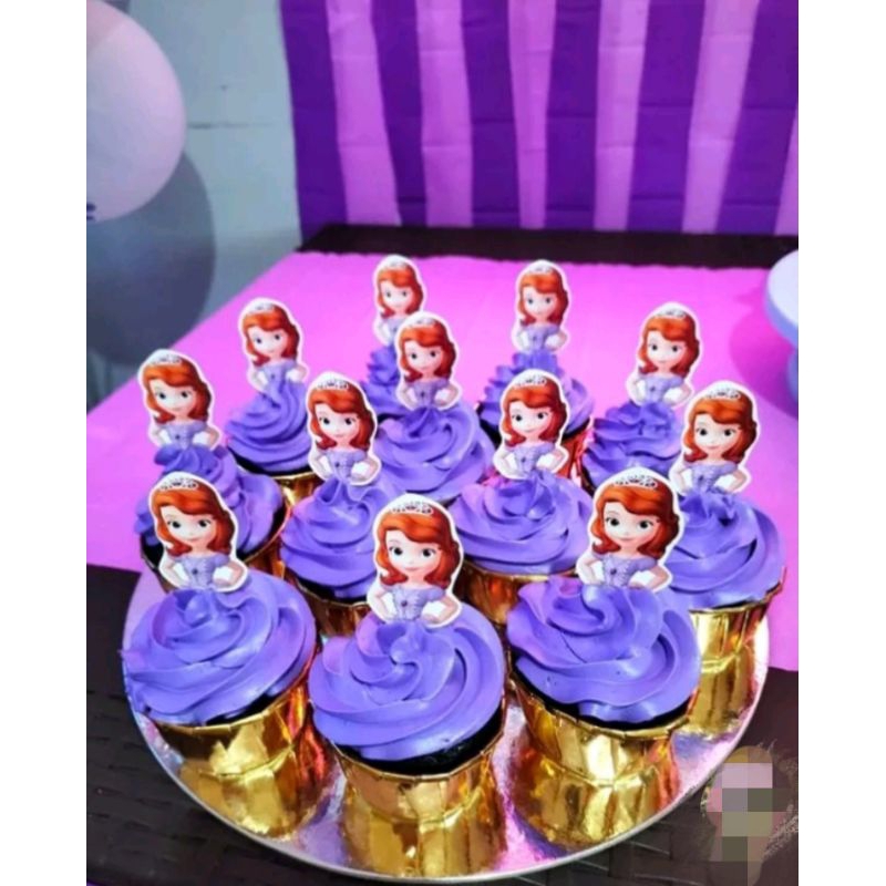 12pcs Sofia The First cupcake topper | Shopee Philippines