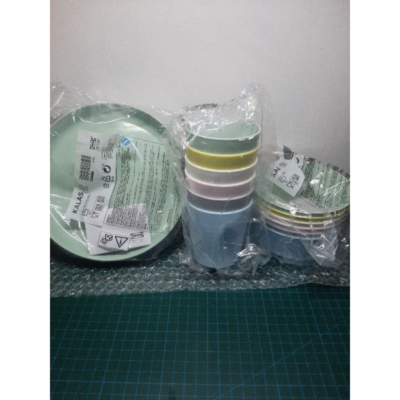 Plasticware ikea kalas (cups,plate and bowl) 6pcs | Shopee Philippines
