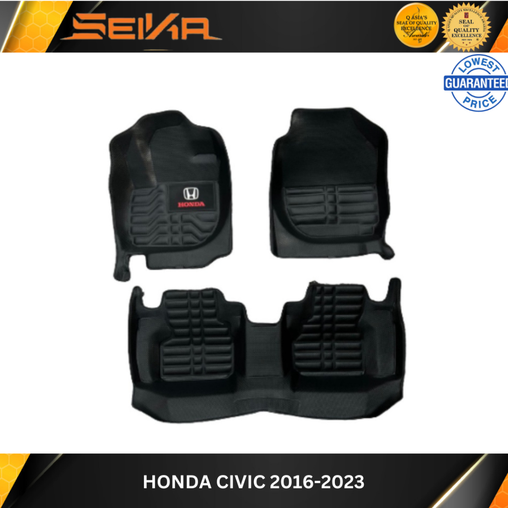 Honda Civic (20162023) Diamond Deep Dish Car Floor Matting Shopee