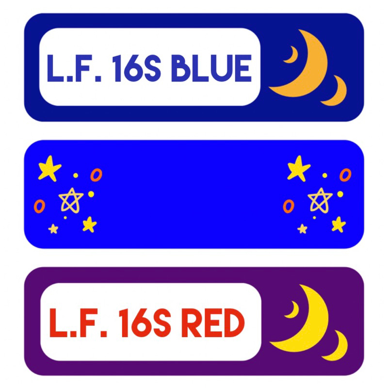 LF 16S BLUE RED LABELS NAME TAG STICKER Shopee Philippines